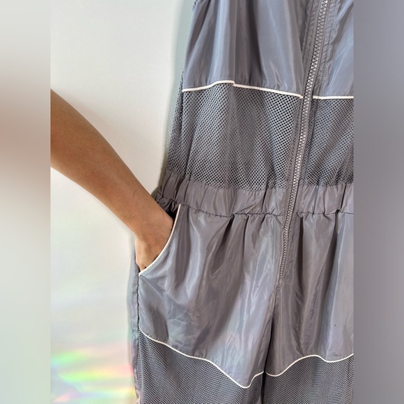 CAPSULE Nylon and Mesh Silver Jumpsuit - Large - Picture 3 of 6